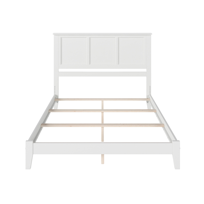 Madison King Solid Wood Foundation Bed in White