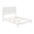Madison King Solid Wood Foundation Bed in White