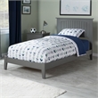 Nantucket Twin Solid Wood Foundation Bed in Grey