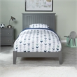 Nantucket Twin Solid Wood Foundation Bed in Grey