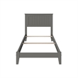 Nantucket Twin Solid Wood Foundation Bed in Grey