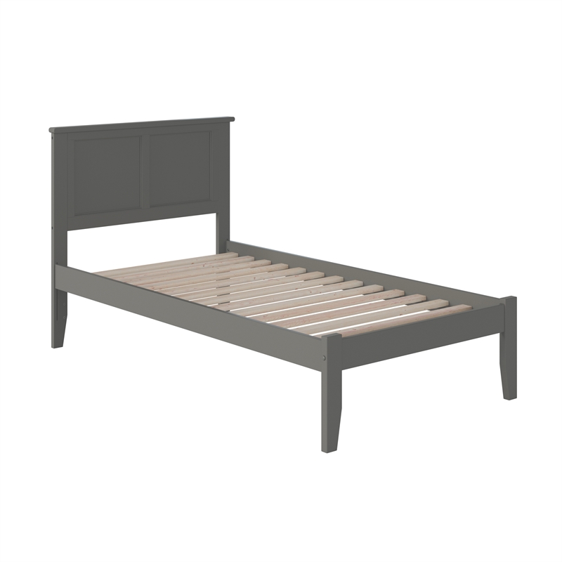 Madison Twin Solid Wood Platform Bed in Grey