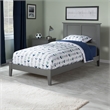 Madison Twin Solid Wood Foundation Bed in Grey