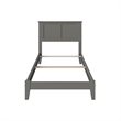 Madison Twin Solid Wood Foundation Bed in Grey