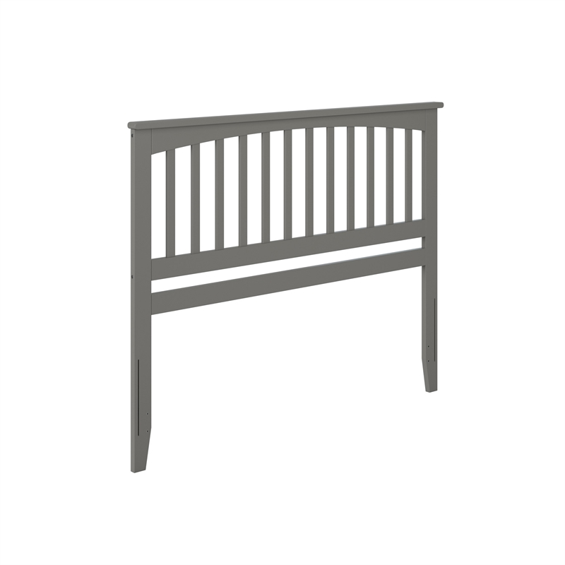 Mission Queen Wood Headboard in Grey