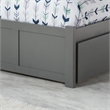 AFI Concord Solid Wood Twin Bed and Footboard with Twin Trundle in Gray