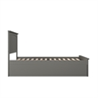 Nantucket Full Platform Bed with Matching Footboard and Twin Trundle in Grey