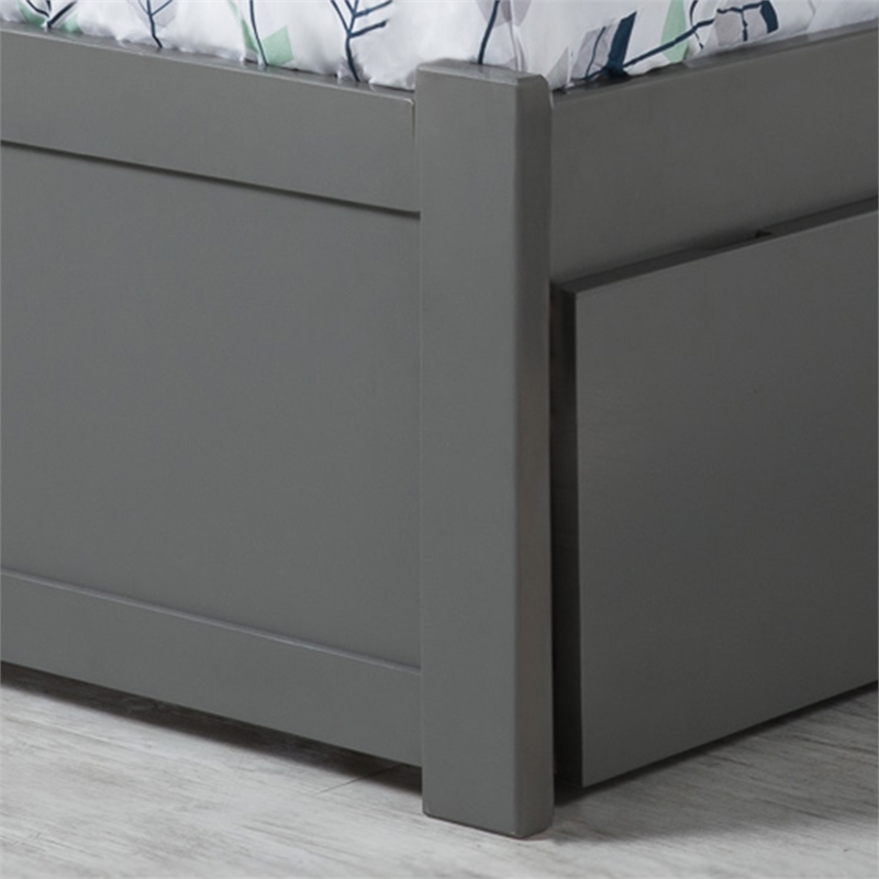 AFI Newport Twin Solid Wood with 2 Storage Drawers in Grey