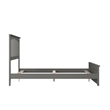 Mission Full Wood Foundation Bed with Matching Footboard in Grey
