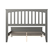 Mission Full Wood Foundation Bed with Matching Footboard in Grey