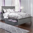 Madison Queen Platform Bed with Matching Footboard & Storage Drawers in Grey