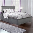Madison Queen Platform Bed with Matching Footboard & Storage Drawers in Grey
