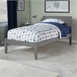 Orlando Twin Solid Wood Platform Bed in Grey