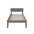 Orlando Twin Solid Wood Platform Bed in Grey