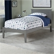 Nantucket Twin Solid Wood Platform Bed in Grey