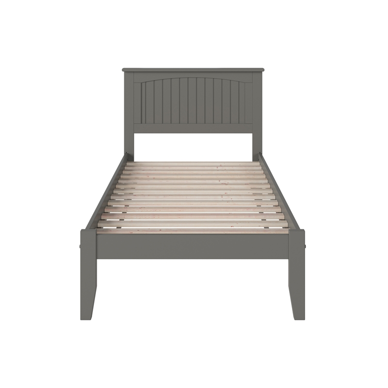 Nantucket Twin Solid Wood Platform Bed in Grey