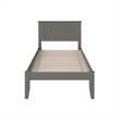 Nantucket Twin Solid Wood Platform Bed in Grey