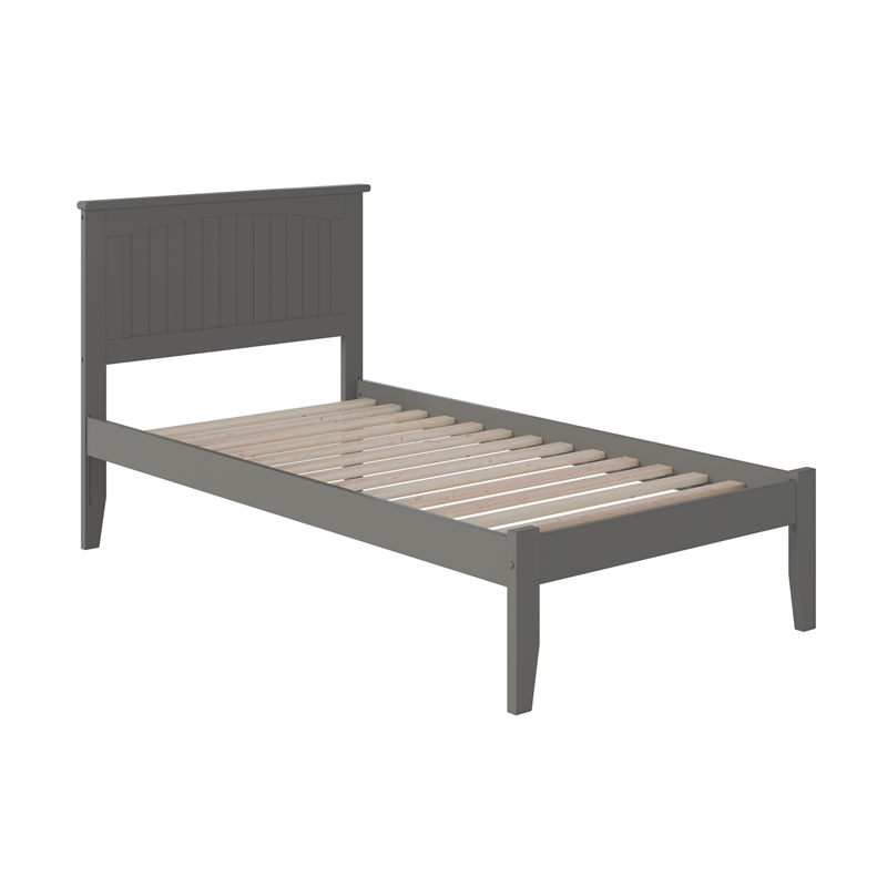 Nantucket Twin Solid Wood Platform Bed in Grey