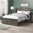 Madison Full Wood Foundation Bed with Matching Footboard in Grey