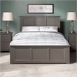 Madison Full Wood Foundation Bed with Matching Footboard in Grey