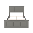Madison Full Wood Foundation Bed with Matching Footboard in Grey