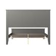 Madison Full Wood Foundation Bed with Matching Footboard in Grey