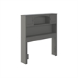 AFI Newport Twin Solid Wood Bookcase Headboard in Gray