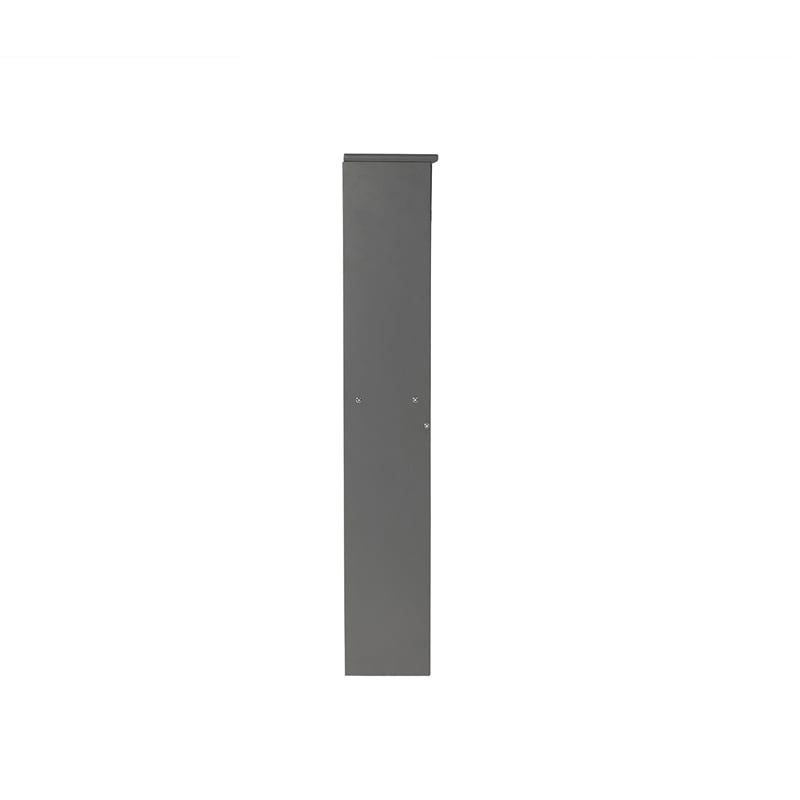 AFI Newport Twin Solid Wood Bookcase Headboard in Gray