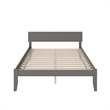 Orlando Queen Solid Wood Platform Bed in Grey