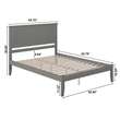 Nantucket Queen Solid Wood Platform Bed in Grey