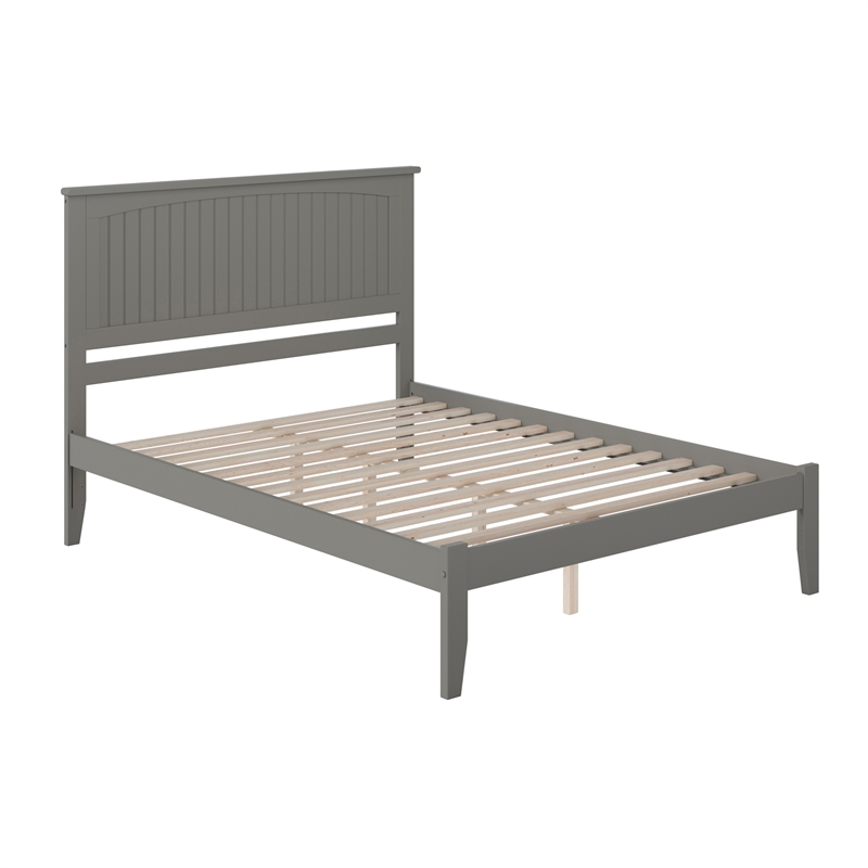 Nantucket Queen Solid Wood Platform Bed in Grey