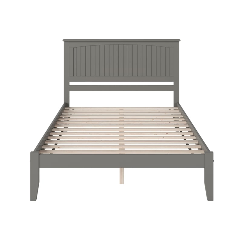 Nantucket King Solid Wood Platform Bed in Grey
