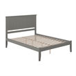 Nantucket King Solid Wood Platform Bed in Grey