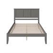 Madison Queen Solid Wood Platform Bed in Grey