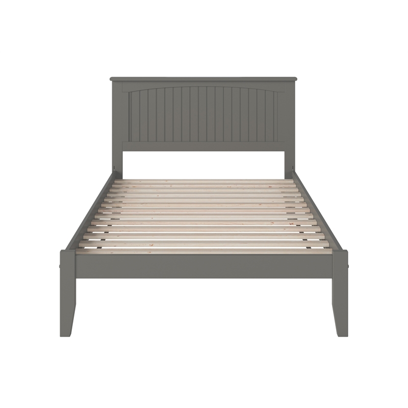 Nantucket Full Solid Wood Platform Bed in Grey