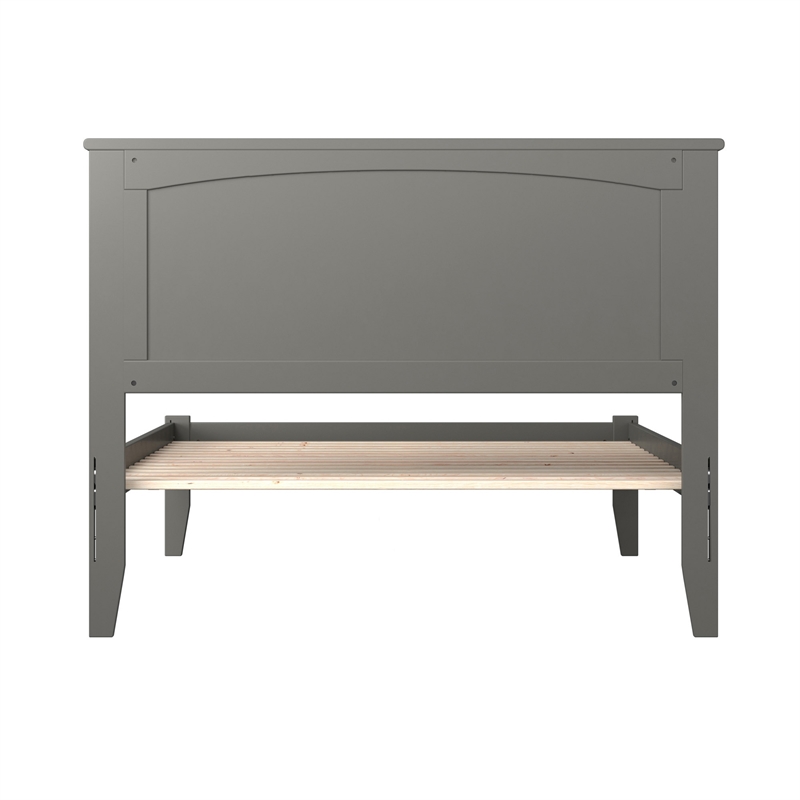 Nantucket Full Solid Wood Platform Bed in Grey