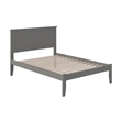 Nantucket Full Solid Wood Platform Bed in Grey