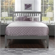 Mission Queen Solid Wood Platform Bed in Grey