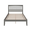 Mission Queen Solid Wood Platform Bed in Grey