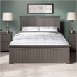 Nantucket Full Wood Foundation Bed with Matching Footboard in Grey
