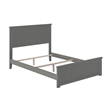 Nantucket Full Wood Foundation Bed with Matching Footboard in Grey