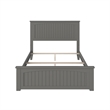 Nantucket Full Wood Foundation Bed with Matching Footboard in Grey