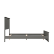 Nantucket Full Wood Foundation Bed with Matching Footboard in Grey