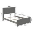 Nantucket Full Wood Foundation Bed with Matching Footboard in Grey