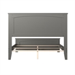 Nantucket Full Wood Foundation Bed with Matching Footboard in Grey