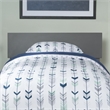 Orlando Twin Modern Wood Panel Headboard in Grey