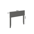 Orlando Twin Modern Wood Panel Headboard in Grey