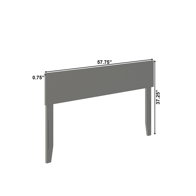 Orlando Full Modern Wood Panel Headboard in Grey