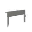 Orlando Full Modern Wood Panel Headboard in Grey