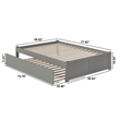 AFI Concord Full Solid Wood Platform Bed with Twin Trundle in Gray